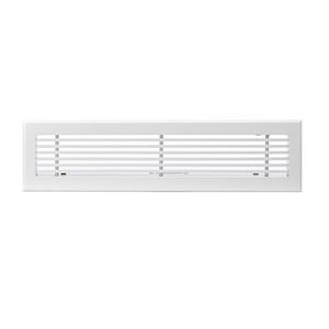  Grille de soufflage linéaire de 600x150 mm en aluminium blanc mat - 400x400px